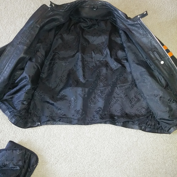 UGC HOT LEATHERS 3M MOTORCYCLE JACKET ZIPOFF VEST - Picture 4 of 16